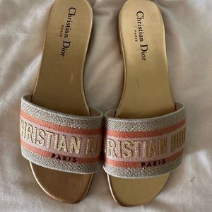 Christian Dior Dway Slide Sandals Size 38